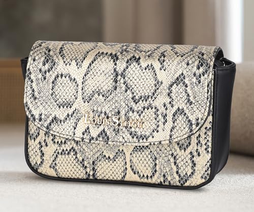 LOUIS STITCH Crossbody Sling Bag for Women | Textured Golden Mini Satchel Bag Purse for Women