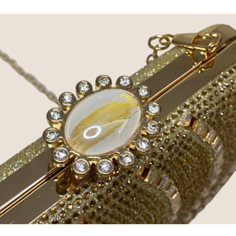 Mastyle® Diamond Clutch Handbag For Women With Rhinestone Finish And Compact Design