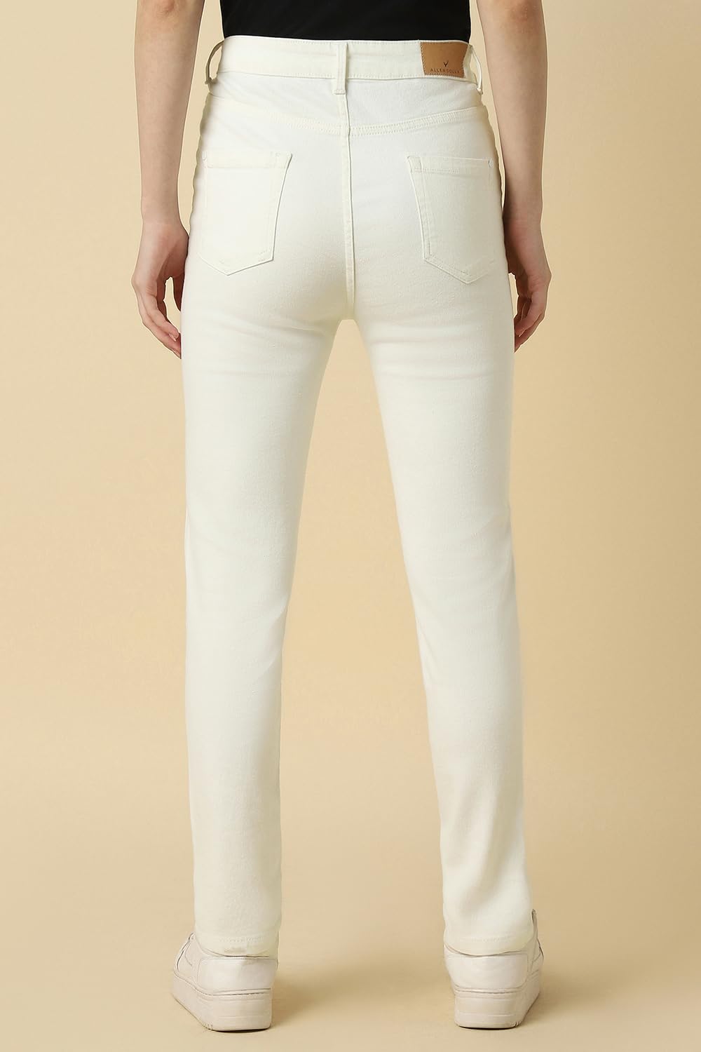 Allen Solly Women White Dark Wash Jeans