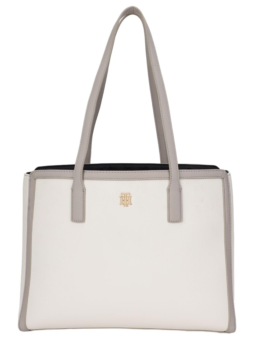 Tommy Hilfiger Solid Brown Pu Tote Bag