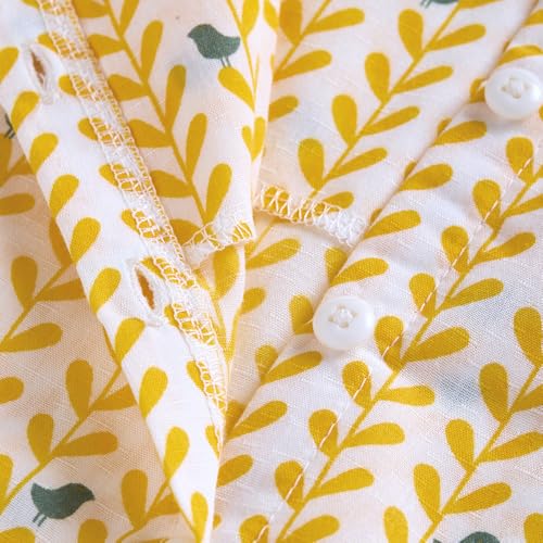 Hopscotch Girls Short Sleeves Graphic Print Yellow Blouse for Ages (4-5 Years)