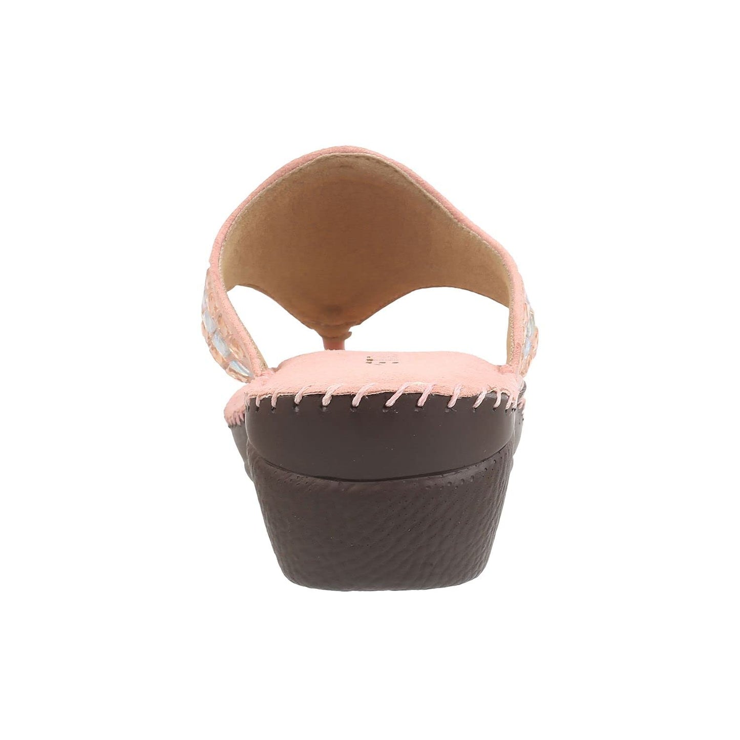 Metro Women's Pink Embellished Faux Leather Comfy Fashion Sandals - SaumyasStore