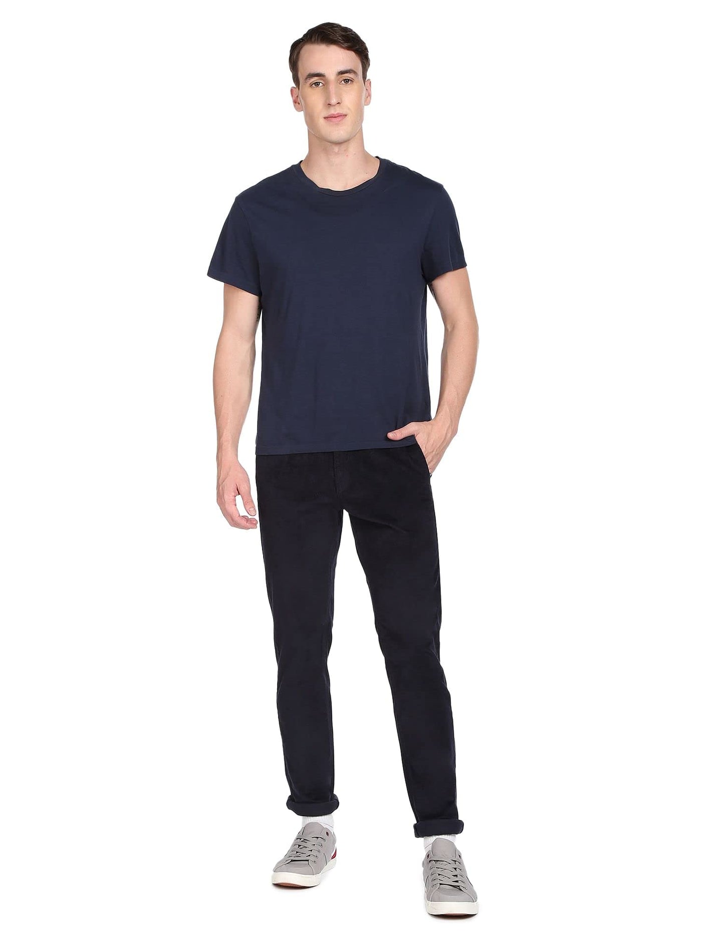 U.S. POLO ASSN. Men's Slim Mid Rise Casual Pants (USTRO0523_Navy_30),30