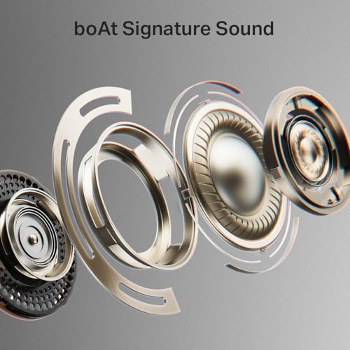 boAt Airdopes Plus 311, Glass Design, ENx Tech, Fast Charge, 50 Hrs Battery, Stream Ad Free Music via App Support Bluetooth Earbuds, TWS Ear Buds Wireless Earphones with mic (Charcoal Black)