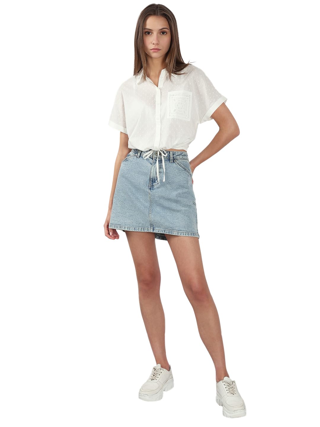 VERO MODA Women's Regular Fit White Top