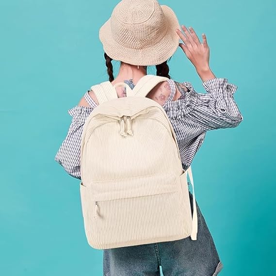 Satic Backpacks for Women/Men Stylish Trendy Casual College Backpacks, Designer School/College/Picnic Bag Backpack For Girls & Women (Beige)