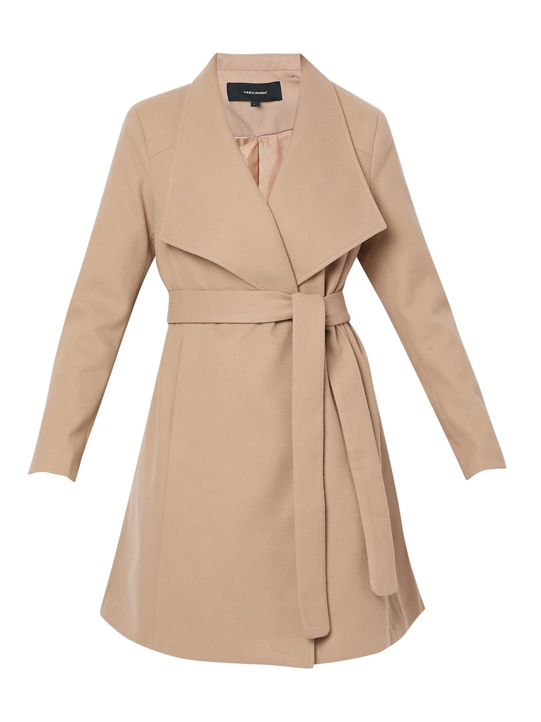Vero Moda Women's Relaxed Fit Beige Coat