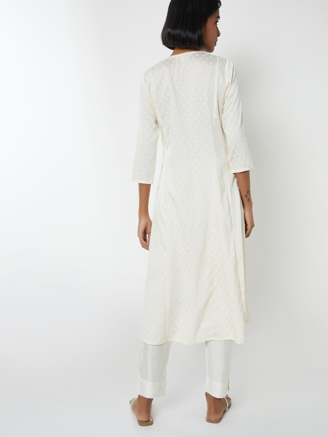 Max Women's Chanderi Solid Regular Kurta