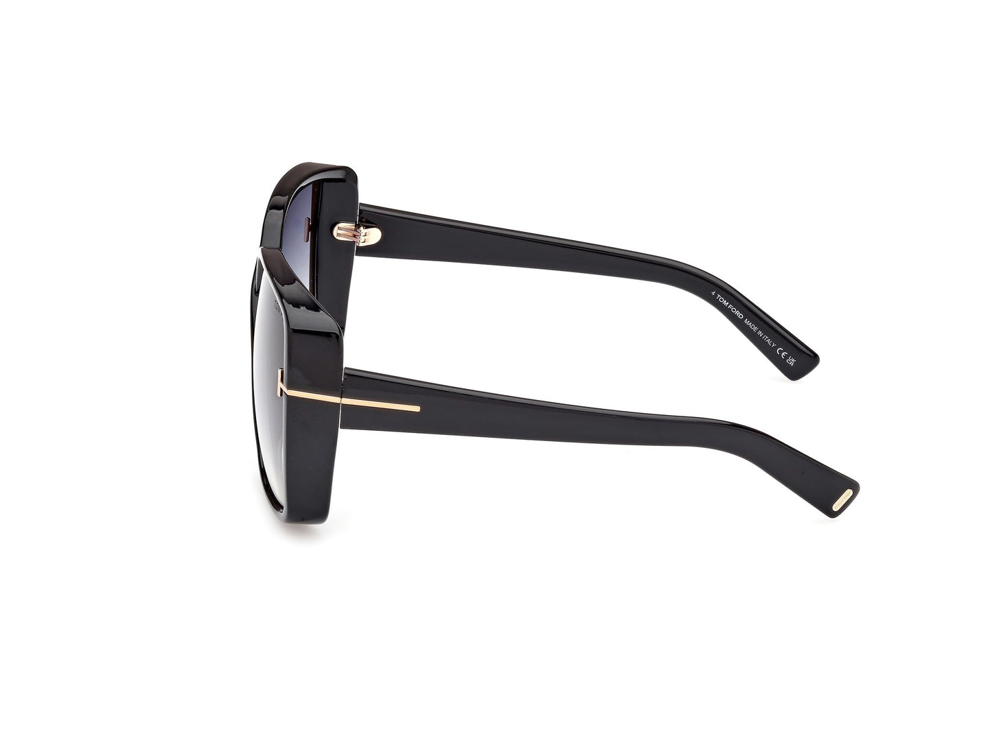 Tom Ford YVONNE FT 1117 Black/Smoke Shaded 63/11/135 Ladies Sunglasses, Black/Smoke Shaded