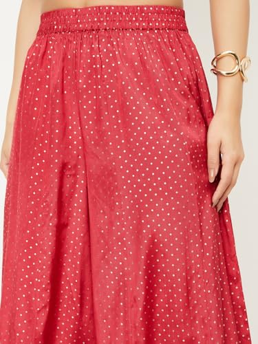 Max Women's Wool Kurta Set (CTKST53002B_RED