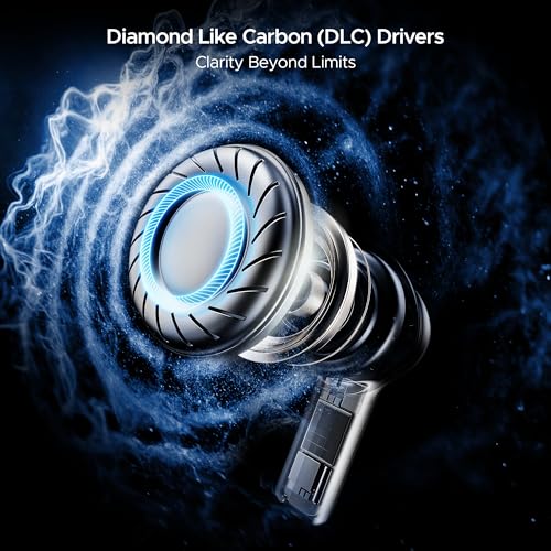 boAt Nirvana Space, 360º Spatial Audio, Active Noise Cancellation (~32dB), 100Hrs Battery,4Mics ENx, Fast Charge, v5.3 Bluetooth Earbuds, TWS Ear Buds Wireless Earphones with mic (Cosmic Black)