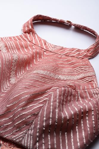 Aarke Ritu Kumar Blue & Pink Gota Festive Lehenga With Blouse And Dupatta