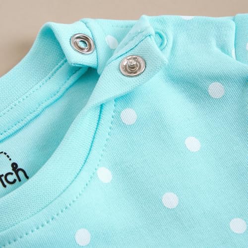 Hopscotch Baby Girls Animal Print Short Sleeves Multicolor Tees For Ages (6-9 Months)