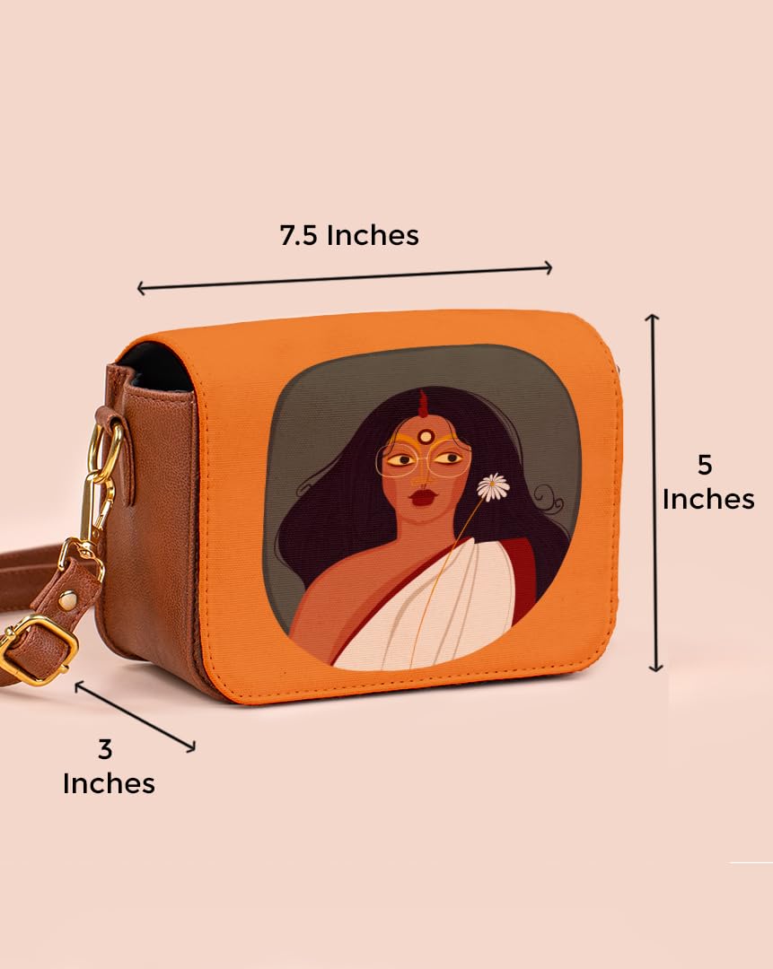 Kalankit Shoulder Bag for Woman | Vegan Leather Sling Bags for Women | Compact Crossbody Purse, Stylish Side Sling Bag & Valentine Gift for Girlfriend