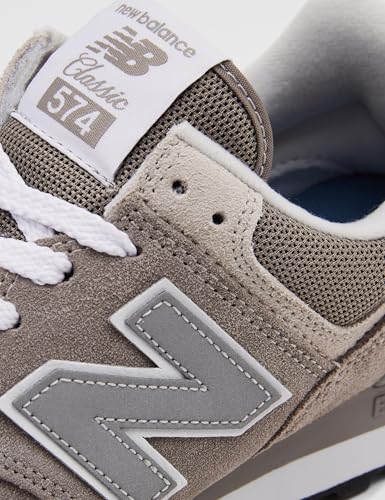 New Balance Women's 574 Core Sneaker, Grey/White, 8 Wide