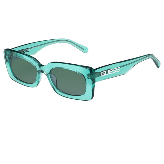 GUESS Solid Rectangular Women Non-Polarized Sunglasses - (Gu8225 95N 53 S |53| Green Color Lens), Small