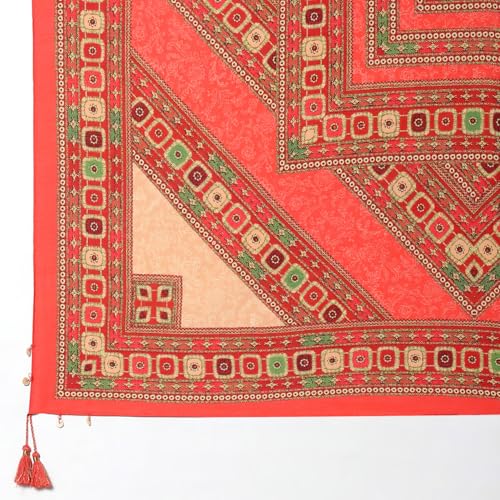 BIBA Women's Rayon Kurta Sets (SKDINDLON10151AW24PBEG_Peach-Beige