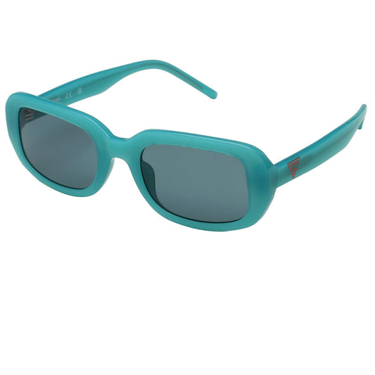 GUESS Womens 54 Mm Gu8250 Shiny Turquoise/Green Rectangular Non-Polarized Sunglasses One Size