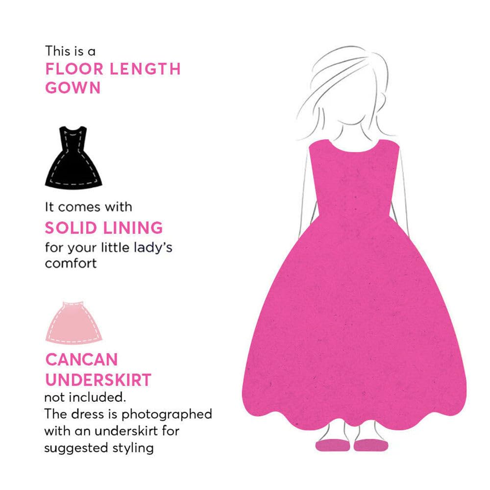 Hopscotch Girls Polyester and Viscose Sleeveless Floral Applique Slim Fit Gown in Blue Color For Ages 5-6 Years (XAC-4366199)