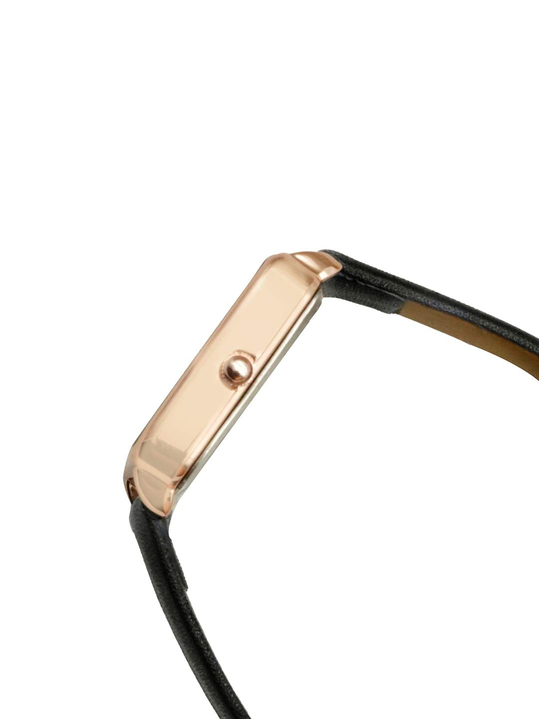 Joker & Witch Leather Double Fudge Analog Watch Bracelet Stack For Women, White Dial, Black Band