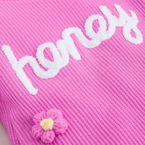 Hopscotch Girls Floral Applique Full-Sleeve Onesie in Pink Color For Age (9-12 Months)