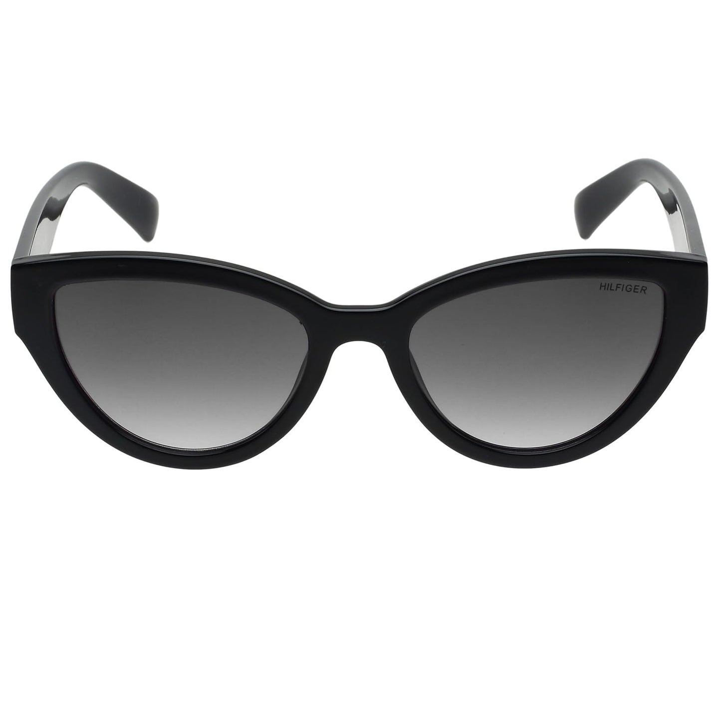 Tommy Hilfiger|Black Full Frame Cat-eye Sunglasses|100% UV Protected (Uv 400) Grey Gradient Faded Lens|Women's|Medium|TH TRACE C1 54 S