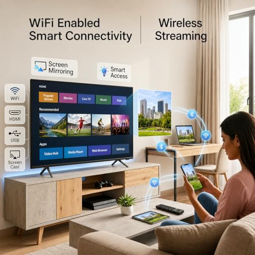 32 Inch Smart Android Smart TV, LED HD WiFi Ready With 30W Sound Speaker