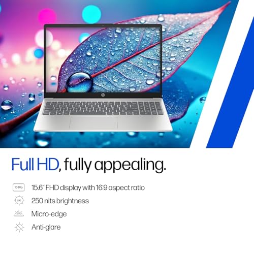 HP 15 Laptop, Intel (14th Gen) Core 5 120U (24GB DDR5, 512GB SSD), Micro-Edge, Anti-Glare, 15.6''/39.6cm, Win11, M365* Office24, Silver, 1.59kg, fd0262TU, FHD Camera, Backlit, Dual Speakers