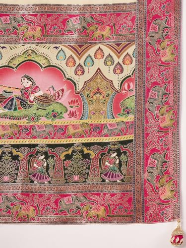 AKHILAM Women's Kanjivaram Woven Soft Silk Saree With Blouse Piece