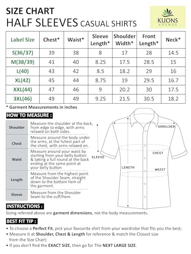 Kuons Avenue Men's Navy Blue Half Sleeve Cotton Casual Shirt | Jeans Shirt for Men (KACLHS1216M_Navy Blue_Medium)