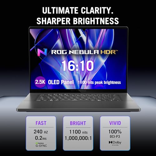 ASUS ROG Zephyrus G16 (2026),Intel Core Ultra 9 386H (Series 3),RTX 5070 Ti-12GB,32GB RAM,2TB SSD,OLED,16"(40 cm),240Hz,Win 11,M365 Basic(1Y),Office 24,Gray,1.9 Kg,GU606AR-TB039WS,Gaming Laptop