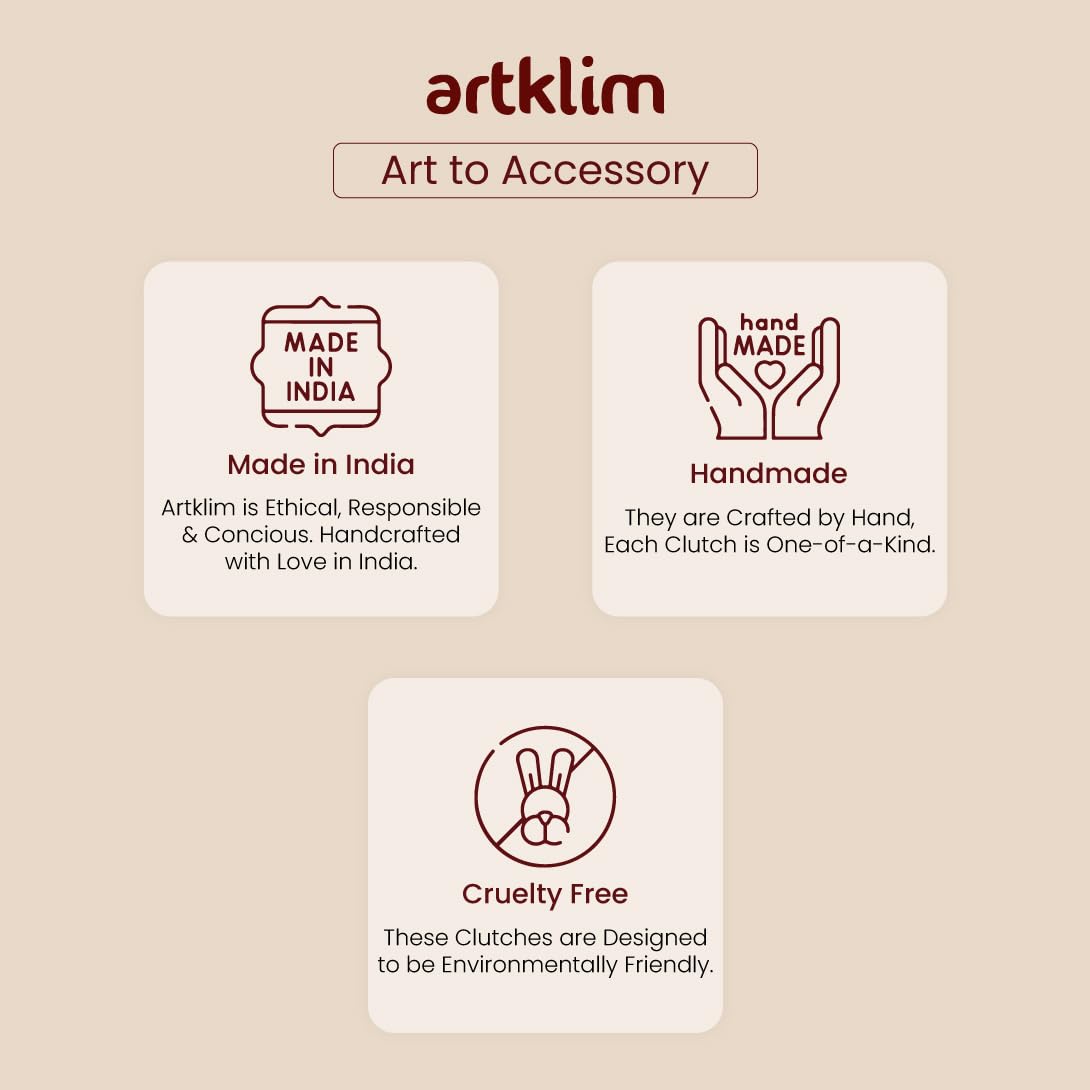 Artklim Yellow Citrus Bloom Diva Clutch for Women & Girls - Modern Box Sling Bag - Hard Case Handcrafted Evening Purse Daily Outings with Detachable Chain Strap - Gift for Woman