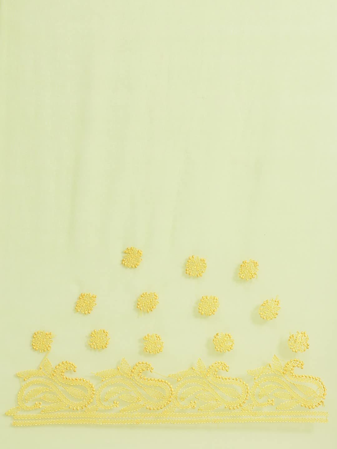 Ada Women's Hand Embroidered Faux Georgette Lucknow Chikankari Saree with Unstitched Blouse Piece A311198 Green