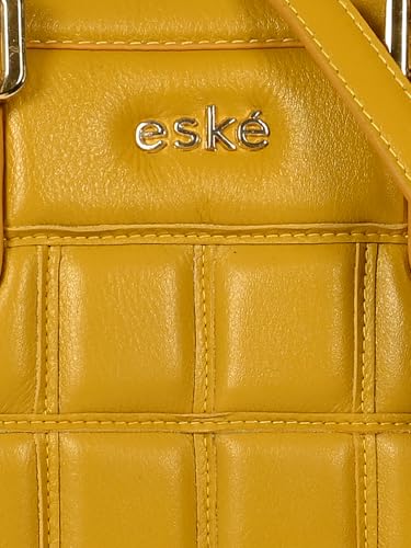 eske Viviana Genuine Leather Women's Handbag (Yellow)
