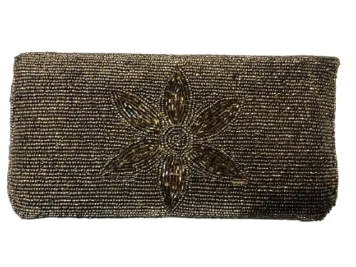 OLL Clutch Purse | Wedding Clutch | Party Hand Purse | Women Clutch Purse | Chain Purse | Wallet Hand Bag | Lock System Hand Bag | GOLDEN BROWN COLOR