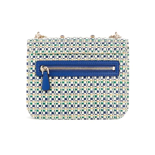 GUESS Women's Blue Self-Design Crossbody Bag| Ladies Purse Handbags | Gift For Ladies
