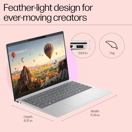 HP Pavilion Aero AI Laptop, AMD Ryzen 5 8640U, 10-12 Tops, 16GB LPDDR5x, 512GB SSD, 13.3-inch (33.8cm), Ultra-Light, WUXGA, AMD Radeon Graphics, 5MP Camera (Win 11, Office 21, Silver, 1kg) bg0016AU