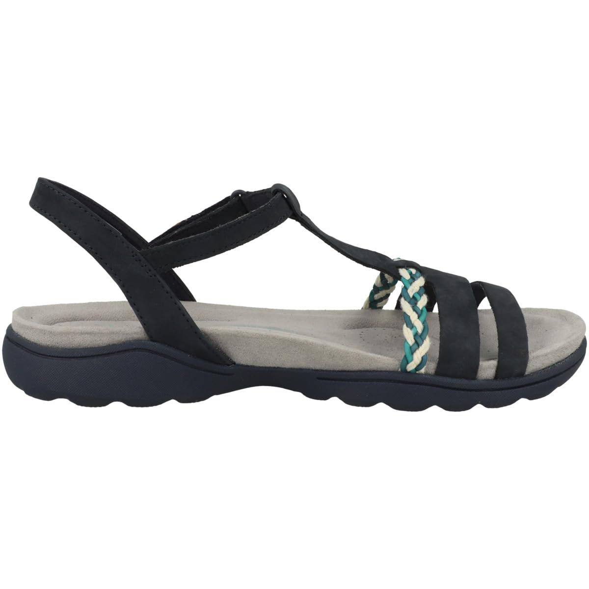 Clarks womens Sandals Navy Nubuck Sandal - 6 UK (261711284)