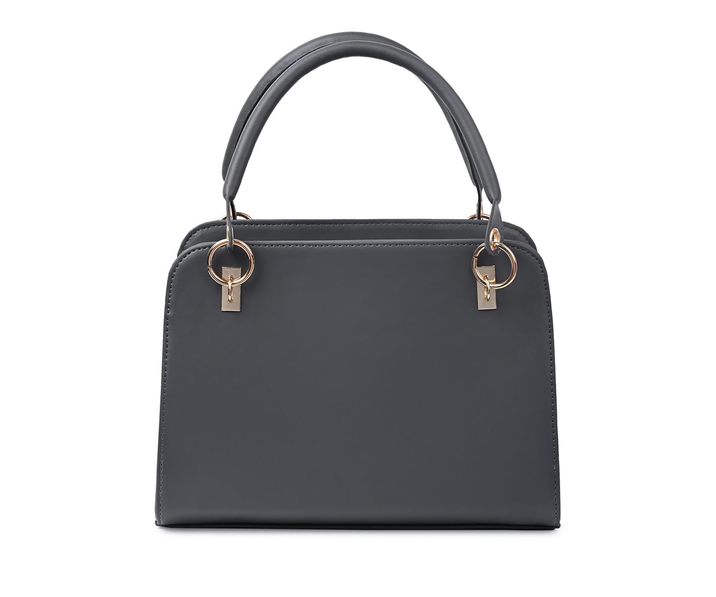 LOUIS STITCH Dark Grey Shoulder Bag for Women | Stylish Satchel Handbag Purse for Ladies with Zip Closure | LDB-03-CUFLDG