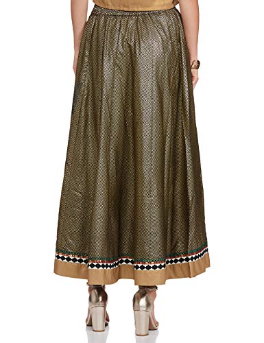 W for Woman Women's Full Skirt (17AUS55353-50726_Jet Black_WS)