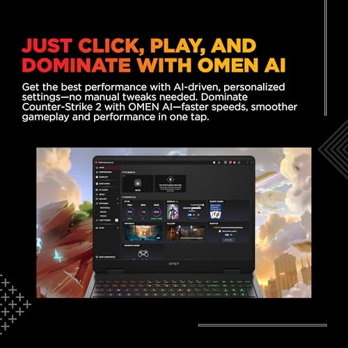 HP Omen, AMD Ryzen 9 8940HX, 8GB RTX 5060, 24GB DDR5(Upgradeable) 1TB SSD, 165Hz, 2k WUXGA, 3ms, 400 nits, 16''/40.6cm, Win11, M365* Office24, Black, 2.44kg, ap0181AX, Omen AI, RGB, AI Gaming Laptop