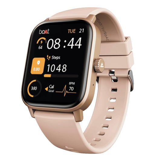 boAt Wave Astra Neo Smartwatch Bluetooth Calling, 1.83” HD Display, Health & Wellness Suite, IP68 Resistance, Functional Crown (Cherry Blossom)