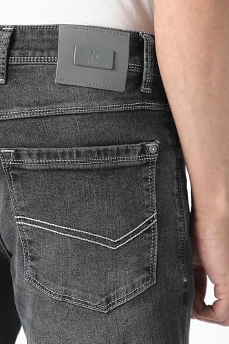 Van Heusen Men's Slim Jeans (VXDNCPOFU23559_Black