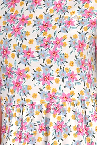 Allen Solly Girl's Cotton A-Line Knee-Length Dress (AGDRERGFK43423_Multicolour