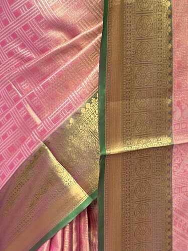 MIMOSA Women’s Rani Pink Art Silk Saree Woven with Zari Tissue | Kanjivaram Style Saree | Rich Pallu & Tassels | 6.2 Mtr
