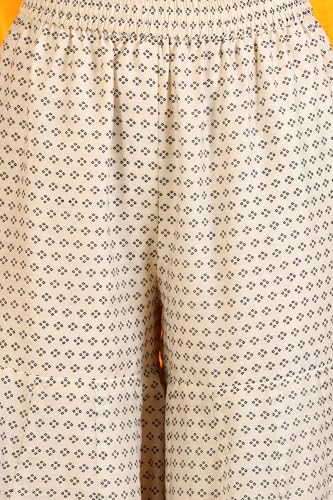 W for Woman Off-White Embroidered Spaghetti Short Kurta and Sharara Set with Dupatta (Size: XL)-WS12717-125705