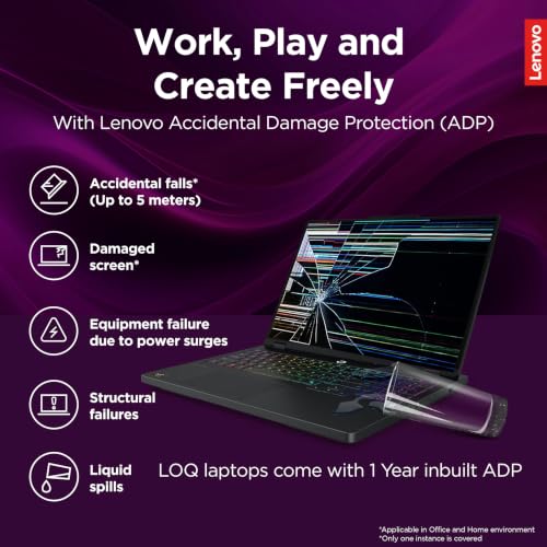 Lenovo LOQ Intel Core i7-14650HX | NVIDIA RTX 4050 6GB (16GB RAM/512GB SSD/144Hz Refresh Rate/15.6" (39.6cm)/Windows 11/Office Home 2024/Grey/2.4Kg), 83DV01LRIN AI Gaming Laptop