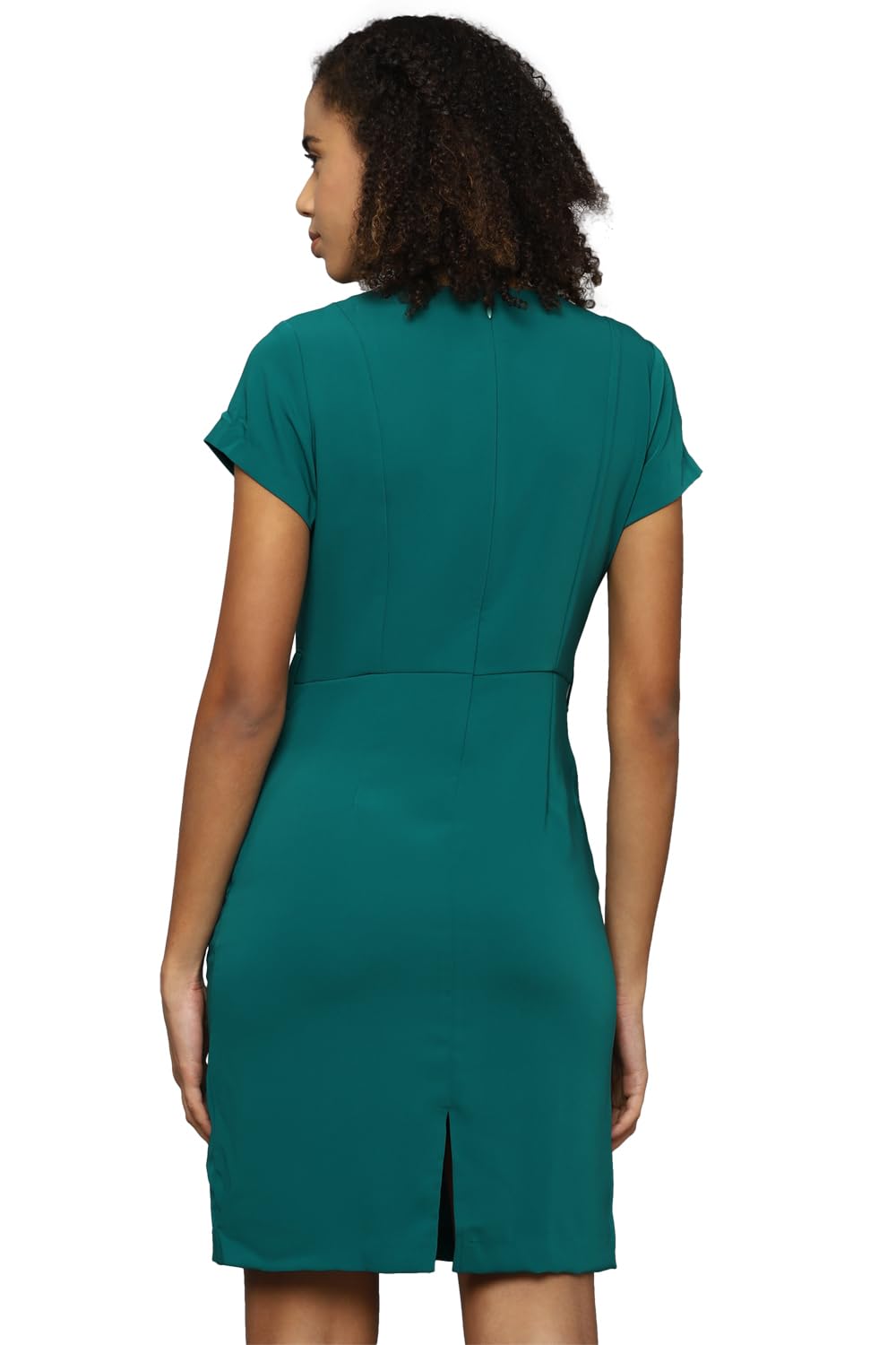 Allen Solly Women's Polyester Modern Mid-Thigh Length Dress (AHDRWRGF868103_Green