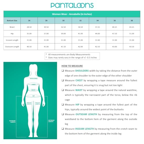Annabelle by Pantaloons Women's Wide Leg Fit Pants (110158785005_Cream