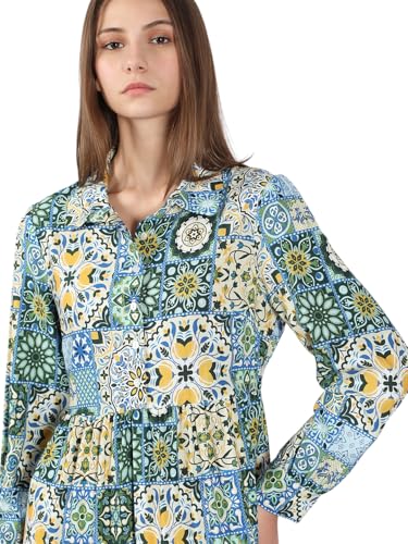 VERO MODA Women's Fit and Flare Multicolor Dress